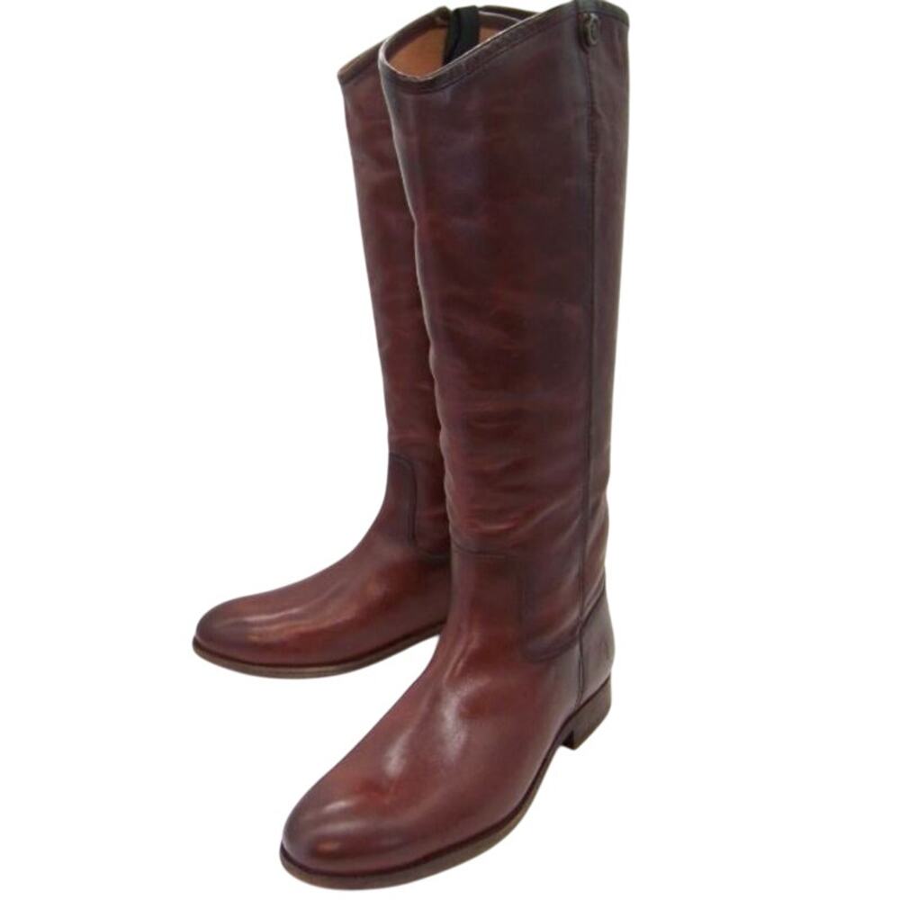 FRYE Melissa Dark Brown Leather Riding Boot Size 10B